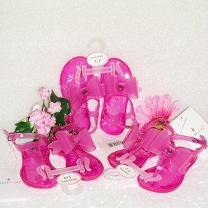 Tendertoes Girls Thong Jelly Sandals Pink NWT